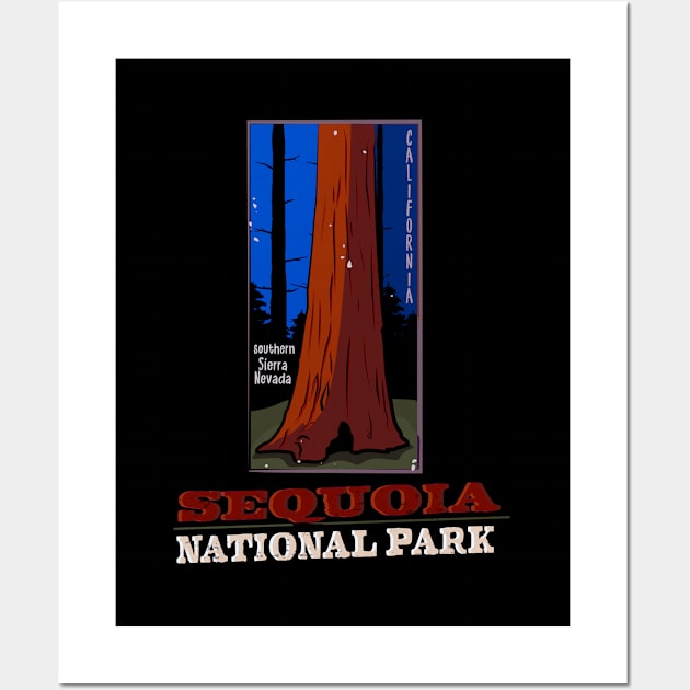 Sequoia National Park Retro Wall Art by Alexander Luminova